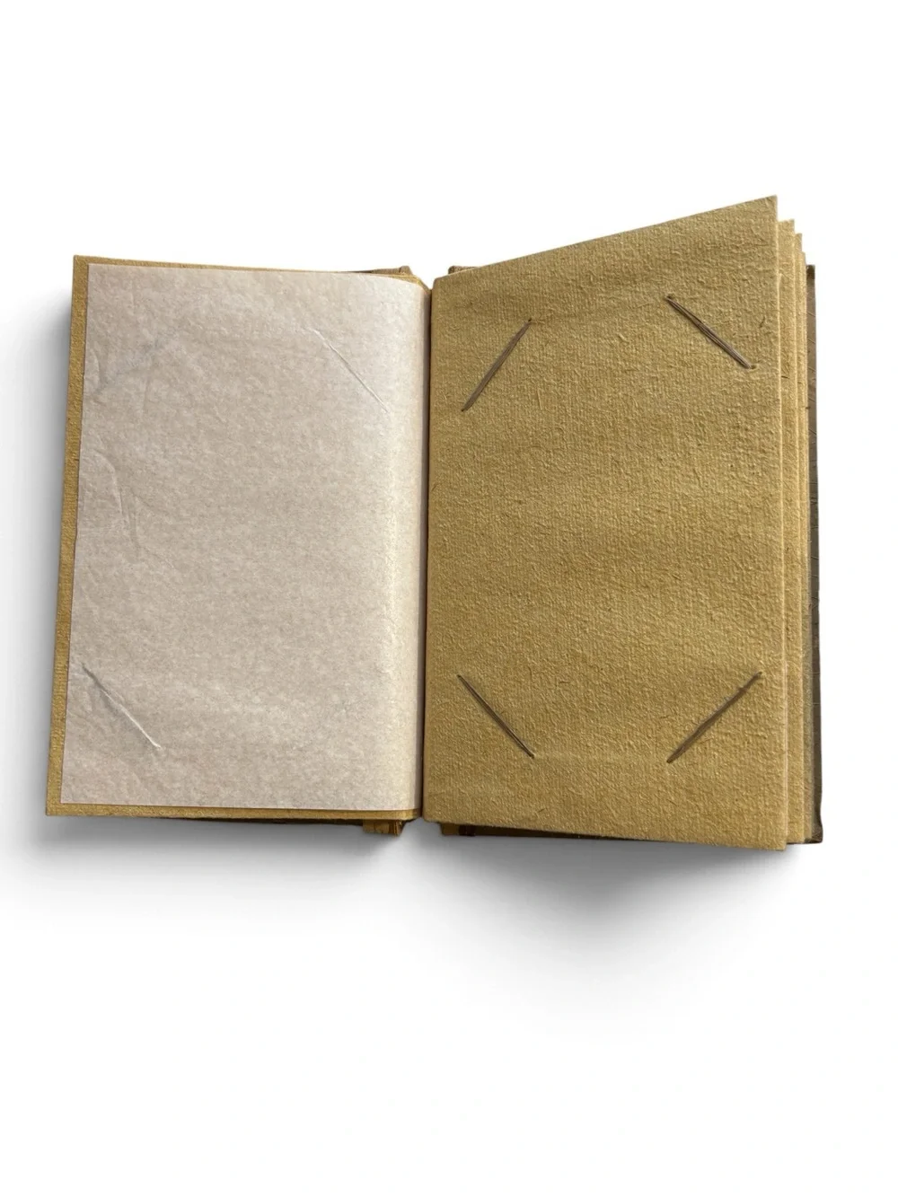 Handcrafted Natural Fiber Crescent Moon and Star Photo Album Journal